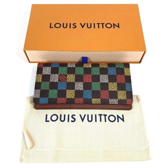 LOUIS VUITTON N00141 Birds-Damier Pharrell-Williams Portefeuille Brazza Unused - Picture 1 of 13